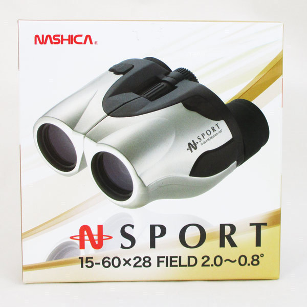 同梱可能 ズーム双眼鏡 N-SPORT 15-60×28 ZOOM（倍率：15～60倍）三脚アダプター付き ナシカNASHICA 2025の画像3