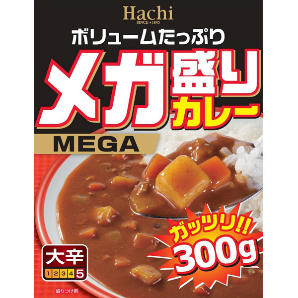 送料無料 レトルトカレー　メガ盛り　大辛３００ｇｘ２０食セット　ハチ食品_画像1