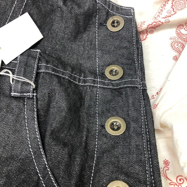 deadstock 80s ブラックデニム ワイド デザインクロップド