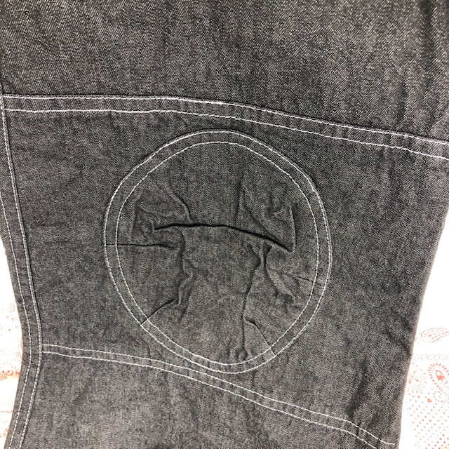deadstock 80s ブラックデニム ワイド デザインクロップド
