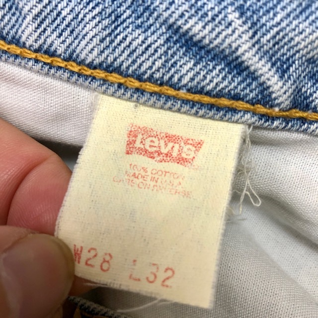 90s USA製 Levis 610 デニムパンツ 28 オールド リーバイス ヴィンテージ ブルージーンズ 米国製 ●229