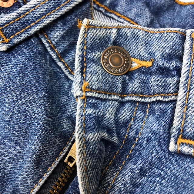 90s USA製 Levis 515 デニムパンツ 32 オールド リーバイス ヴィンテージ ブルージーンズ 米国製 M程度 ●230_画像6