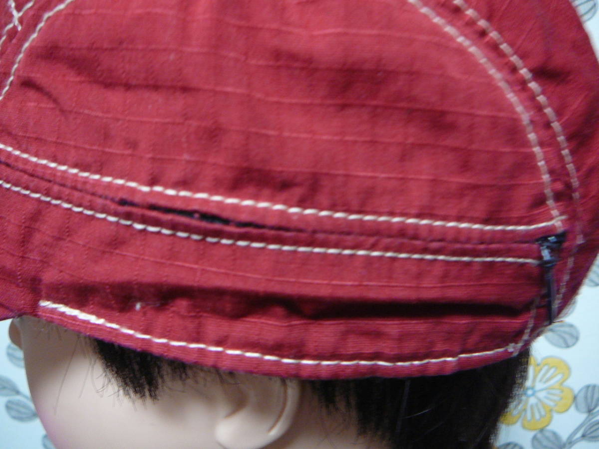  beautiful goods fe-rure- Ben hat cap red both side fastener pocket size adjustment possibility 
