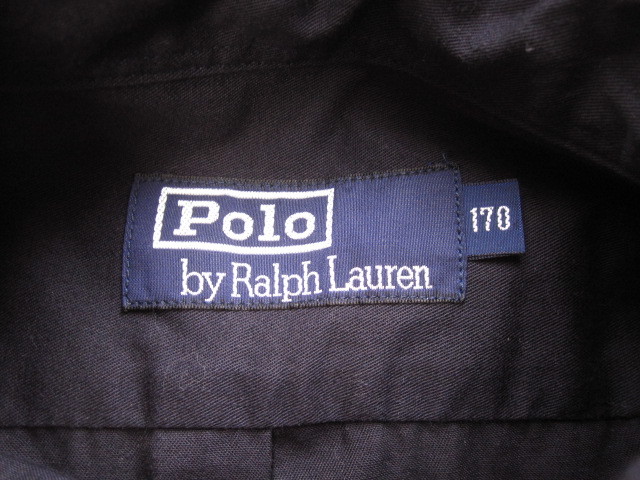 POLO RALPH LAUREN ポロラルフローレン 長袖シャツ 濃紺/赤ポニー サイズ170/メンズS程度 綿100 使用少ないキレイ_画像3