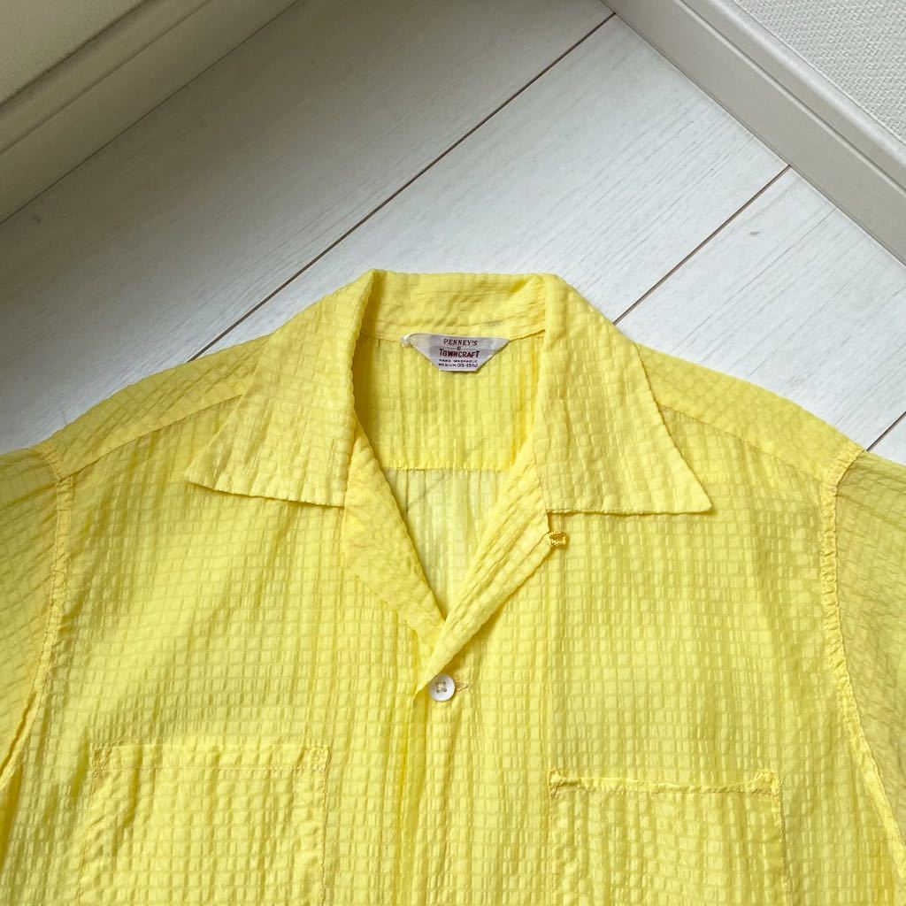 sizeM 50s TOWNCRAFT Penney's 開襟シャツ オープンカラーシャツ