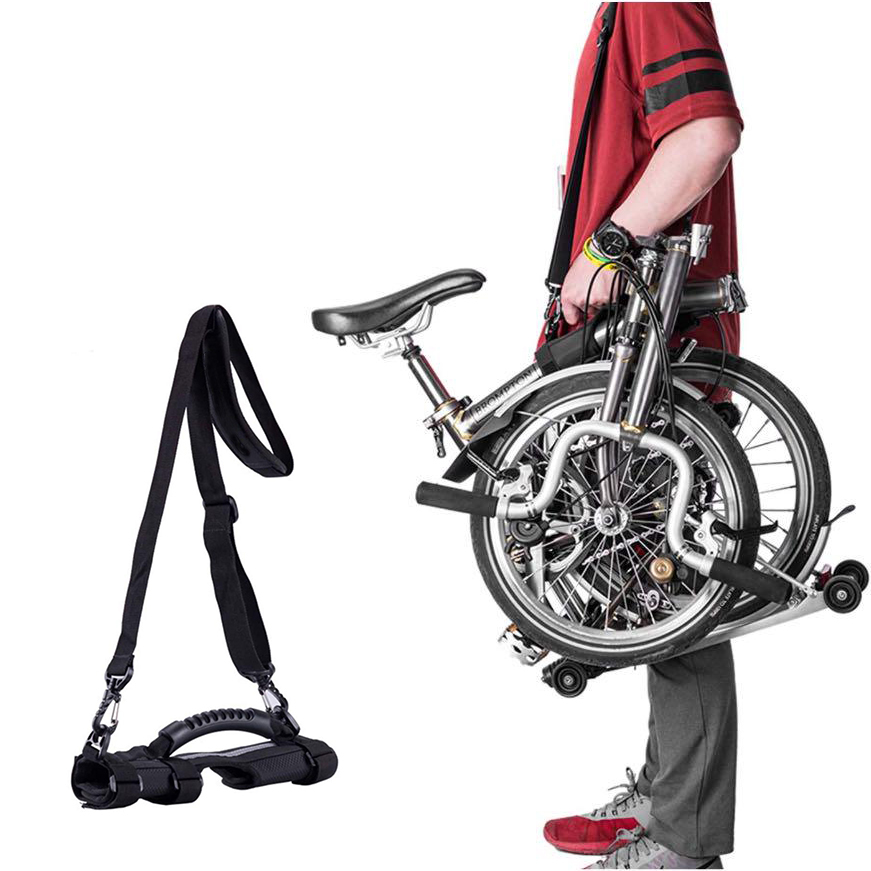 サイクリング 自転車フレーム ストラップ用 キャリーハンドル グリップ 自転車　輪行　ぷち輪　スクーター　運び　省力　マジックテープ式
