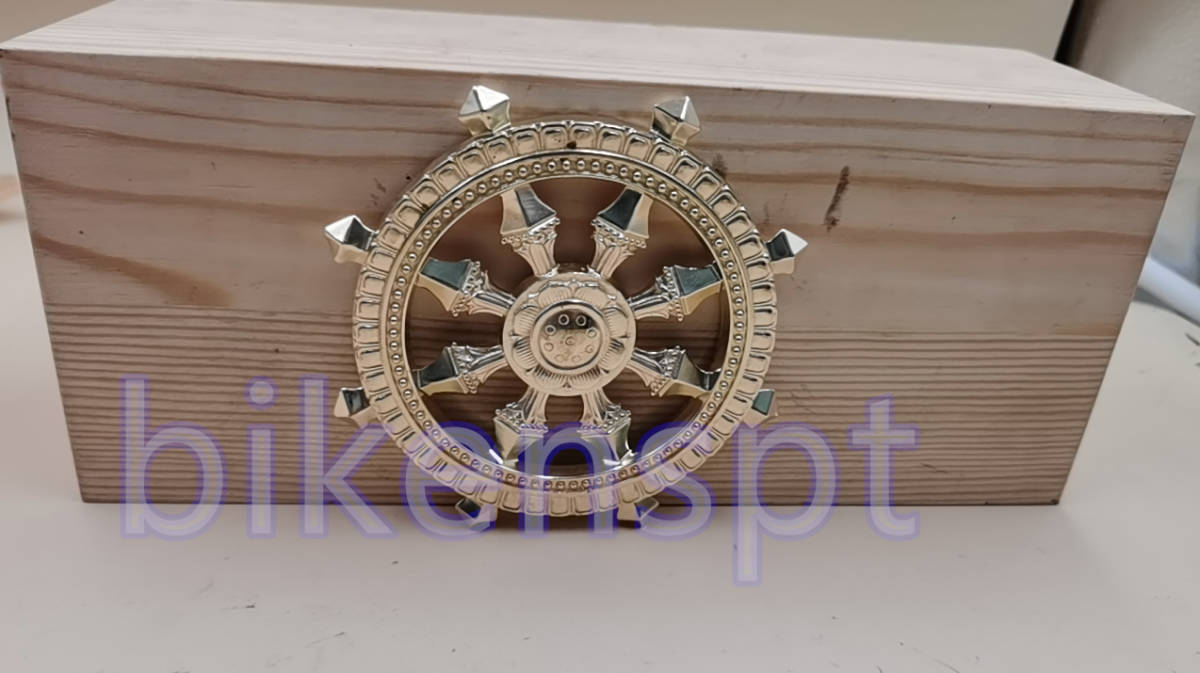 密教法具 寺院仏具 真言宗 法輪銅製 磨き仕上げ 長さ11.5cm 密教法具 寺院仏具 真言宗 法輪銅製 磨き仕上げ 長さ11.5cm