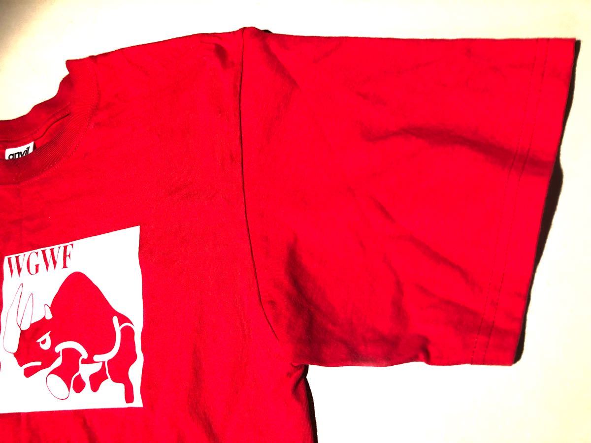 西口プロレス 最初期の超希少品【 西口プロレス 公式 Tシャツ 赤 M サイズ 】娯楽の殿堂 入手困難 超希少品 襟に少し汚れあり