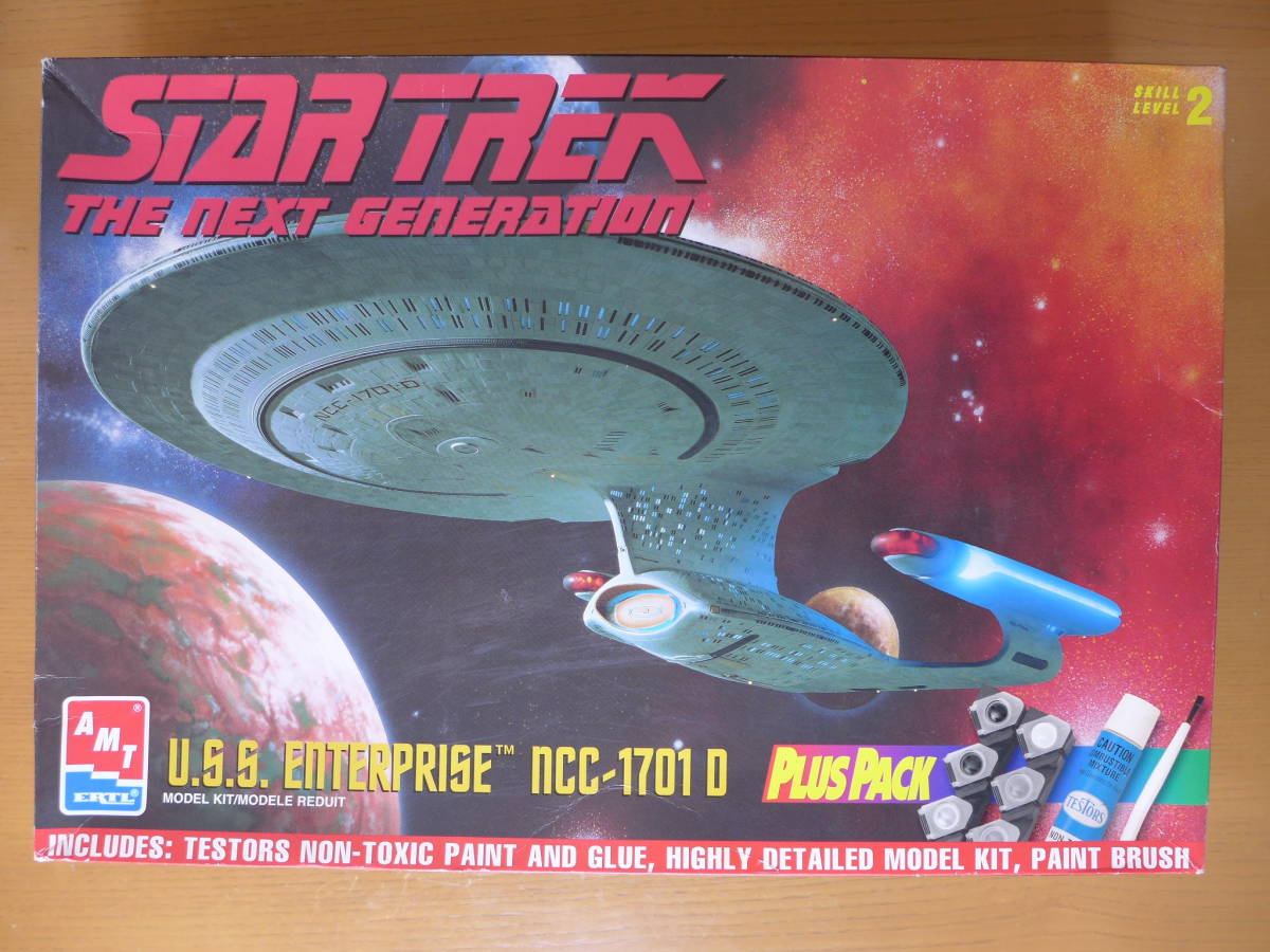 * rare that time thing [ unopened ] AMT Star Trek U.S.S.enta- prize NCC-1701 D plastic model bin tea ji*