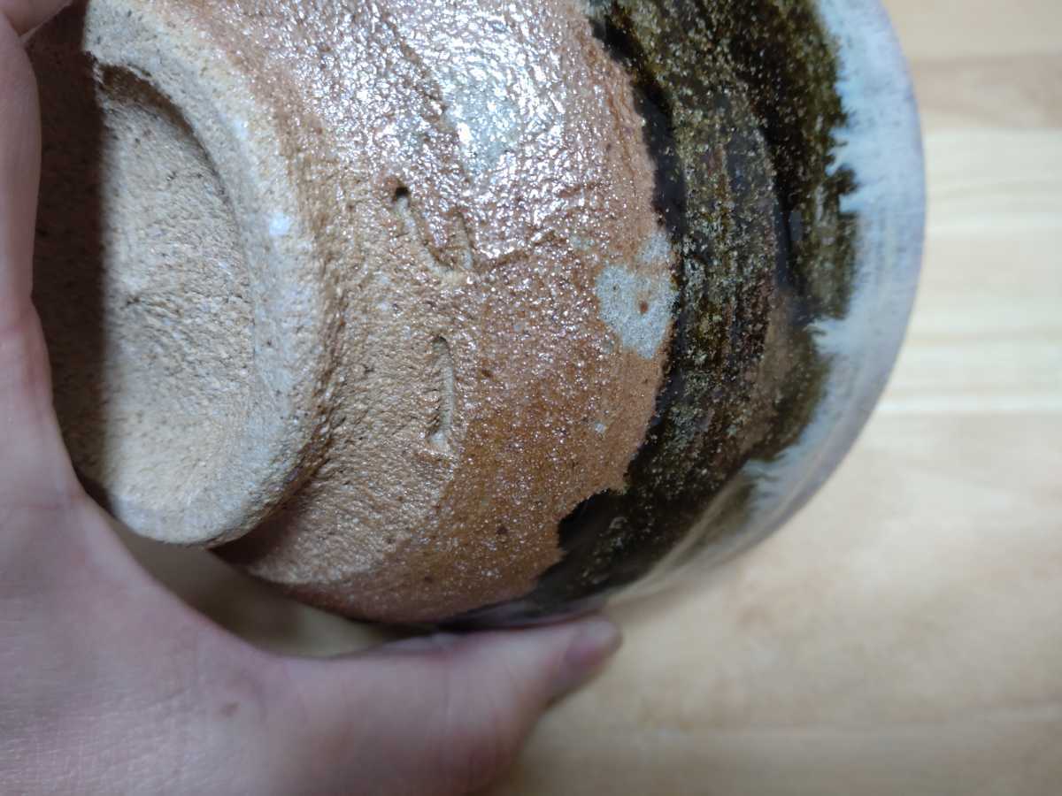 唐津焼の巨匠 西岡小十 朝鮮唐津茶碗 共箱 茶道具 唐津焼の巨匠 西岡小十 朝鮮唐津茶碗 共箱 茶道具