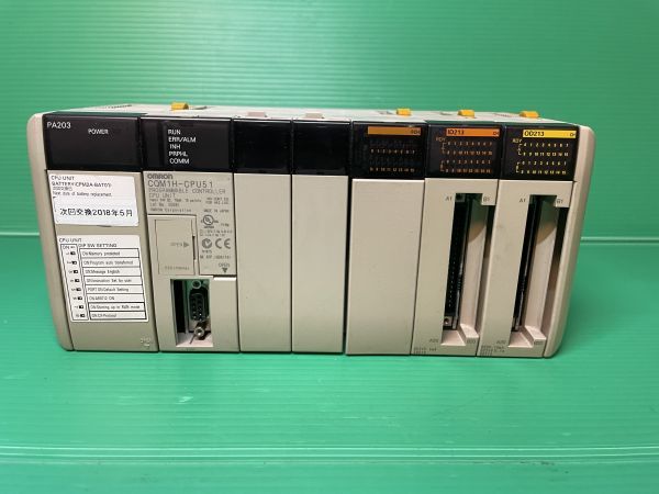 【264】オムロン CQM1H-CPU51 OMRON PLC OD213 ID213 PA203 セット_画像3