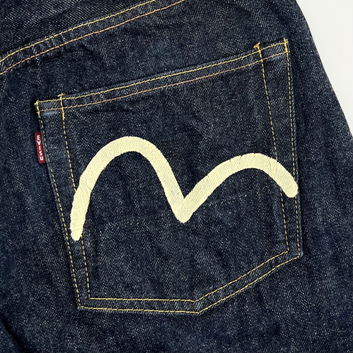EVISU エヴィス LOT.2000 No.1 SPECIAL 白カモメ ペイント 黒耳
