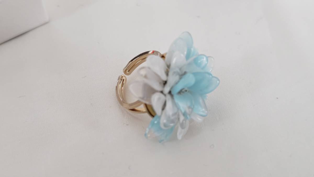 [ new goods ]IRIDIUM flower ring ash pe- France new goods ilitium