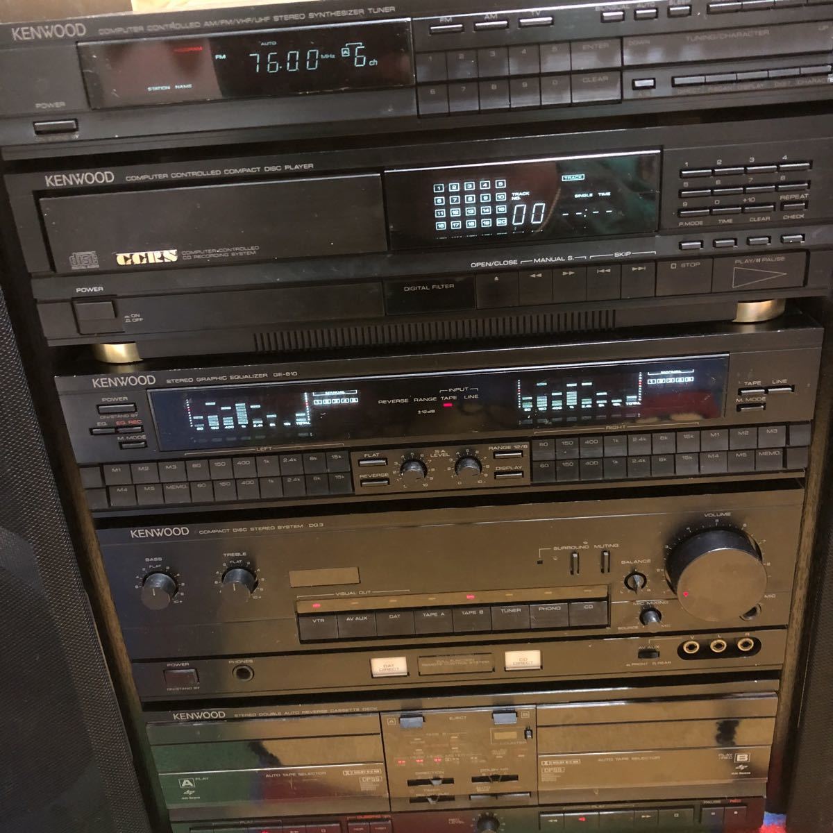 GE-810 DG3 システムコンポ Yahoo!オークション - KENWOOD システムコンポ DG3 GE-810
