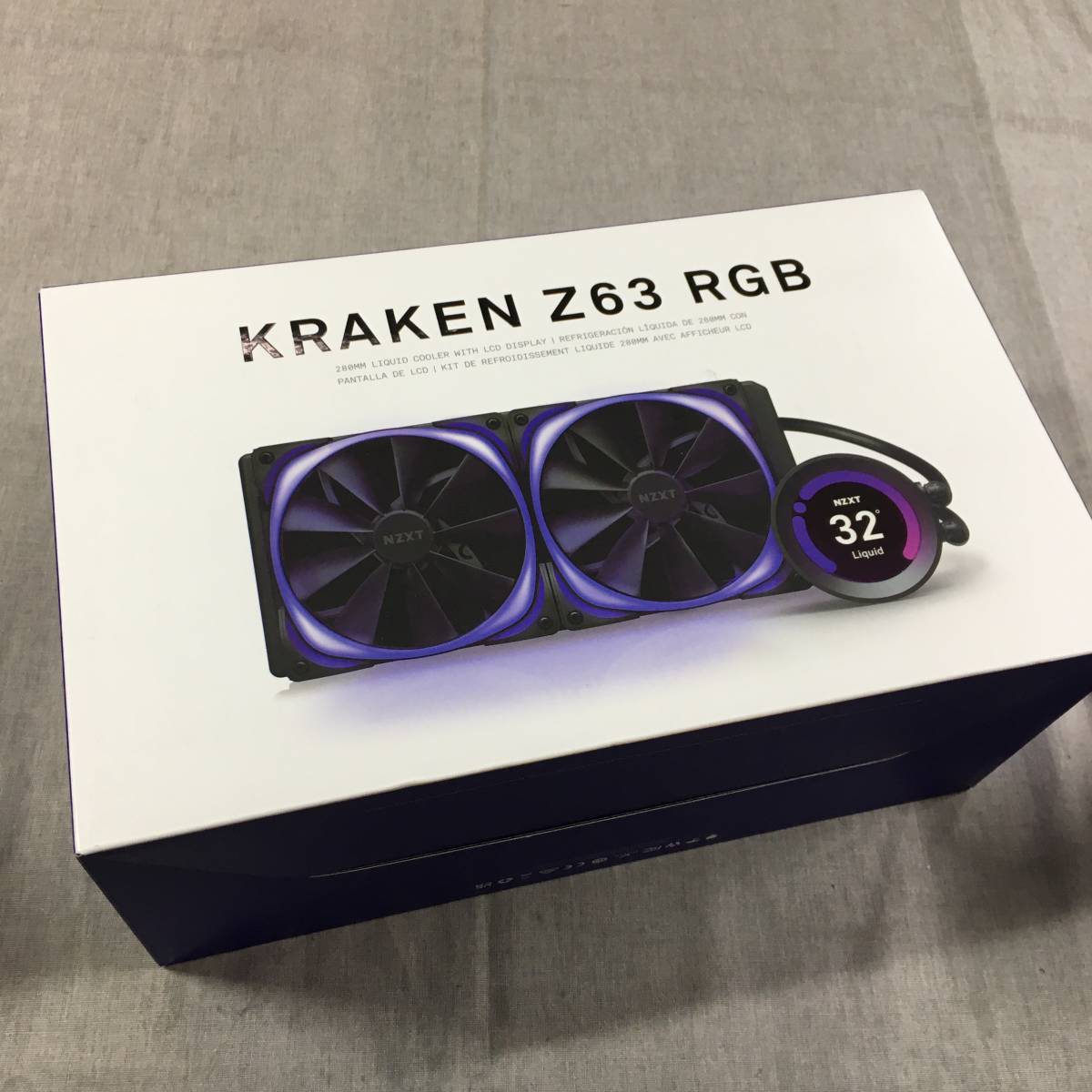 現状品 NZXT KRAKEN Z63 簡易水冷CPUクーラー 液晶モニタ搭載 RGB対応