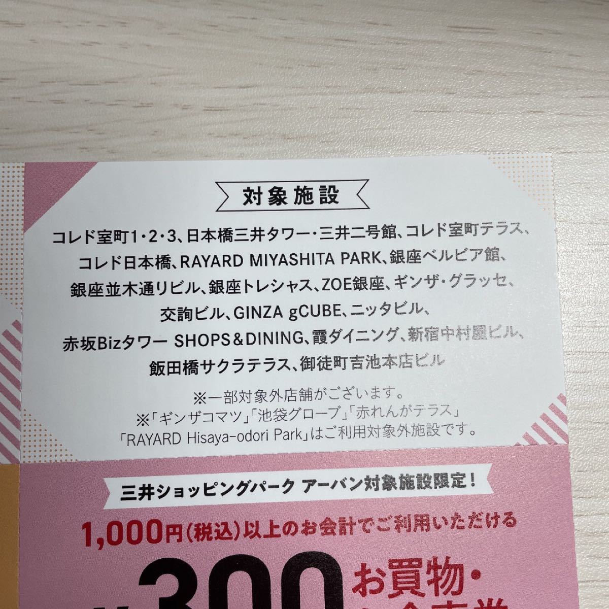 三井ショッピングパークアーバン お買い物券・お食事券｜PayPayフリマ