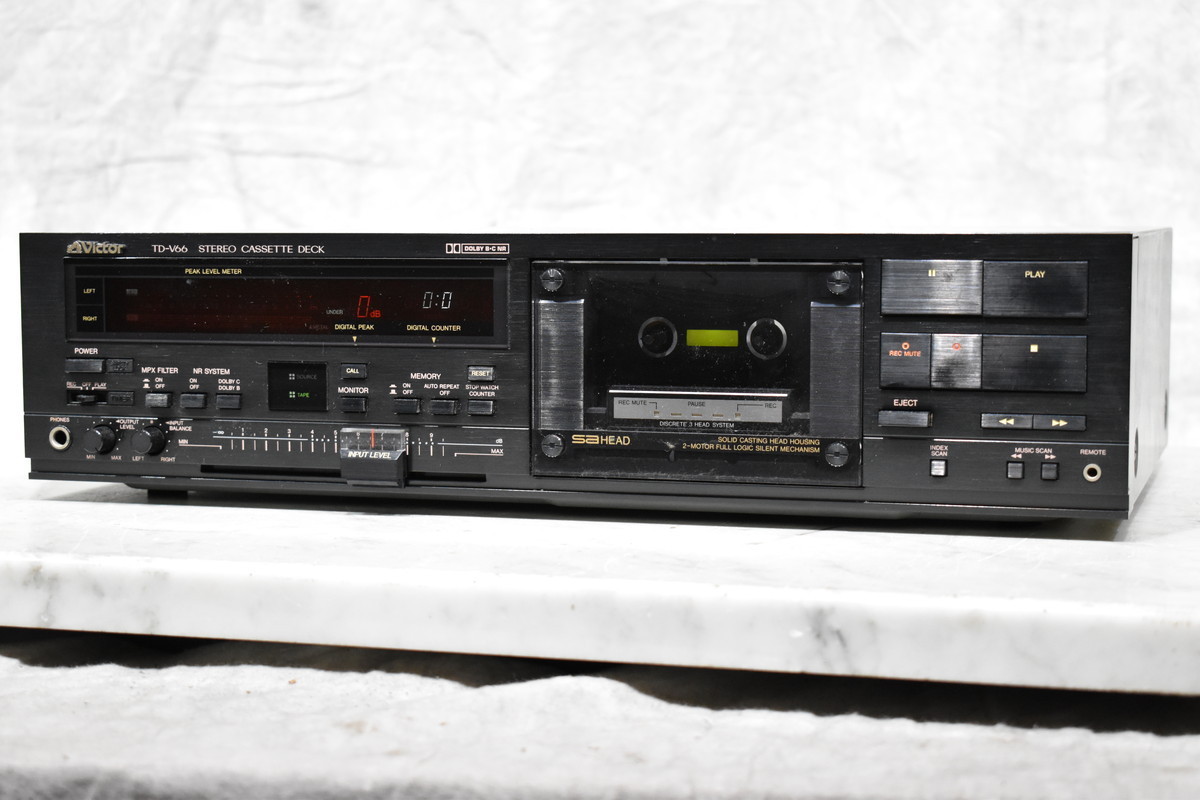 Victor 3headカセットデッキ TD-V66 動作品・綺麗 その他 オーディオ