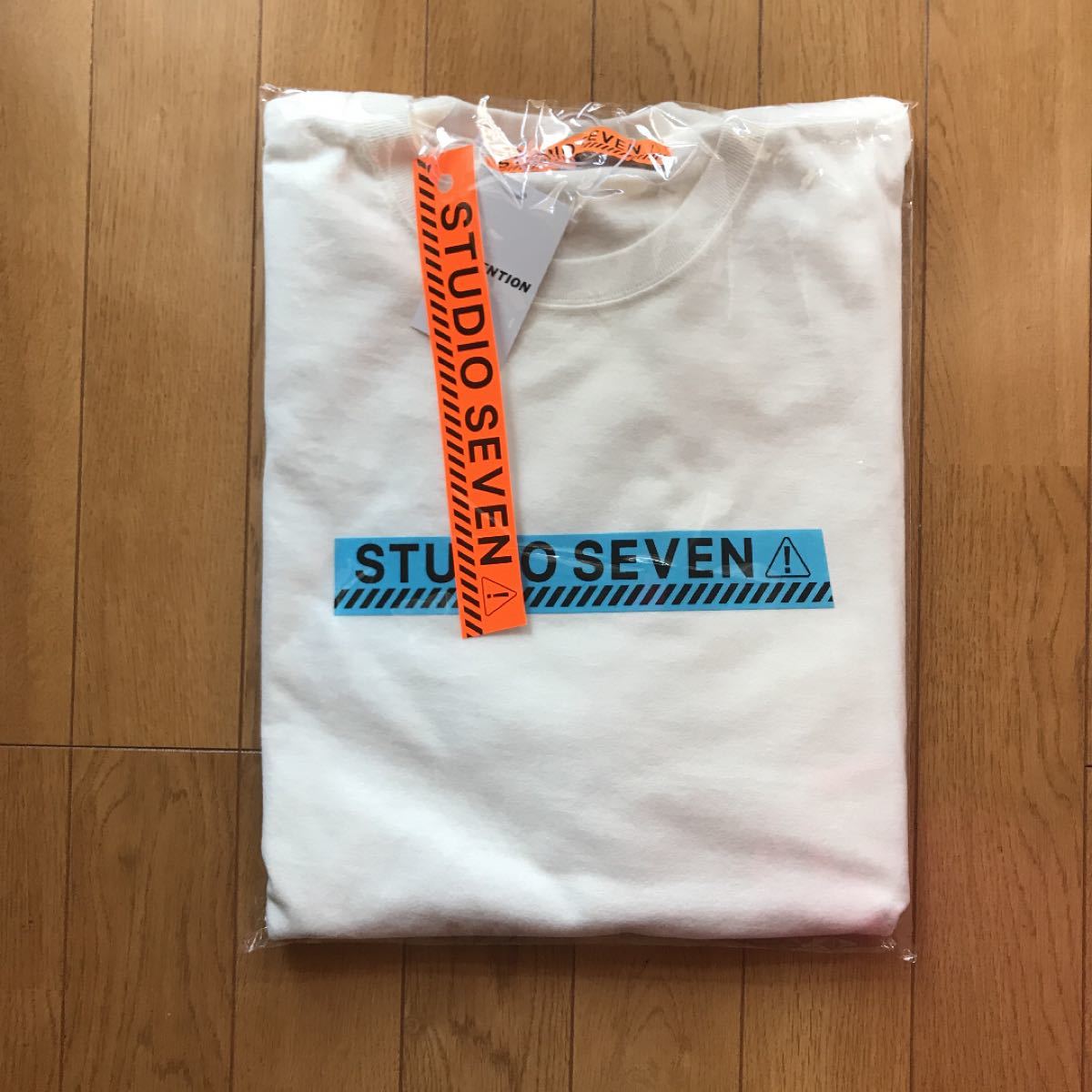 スタジオセブン STUDIO SEVEN コーションロゴ Caution Logo Tシャツ Lサイズ ビッグシルエット