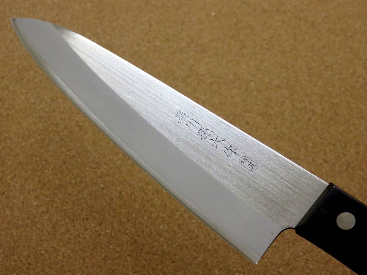 関の刃物 牛刀 18cm (180mm) 濃州孫六作 モリブデンステンレス鋼 家庭用の洋包丁 肉 魚 野菜切り パン切り 両刃万能包丁 日本製_画像4