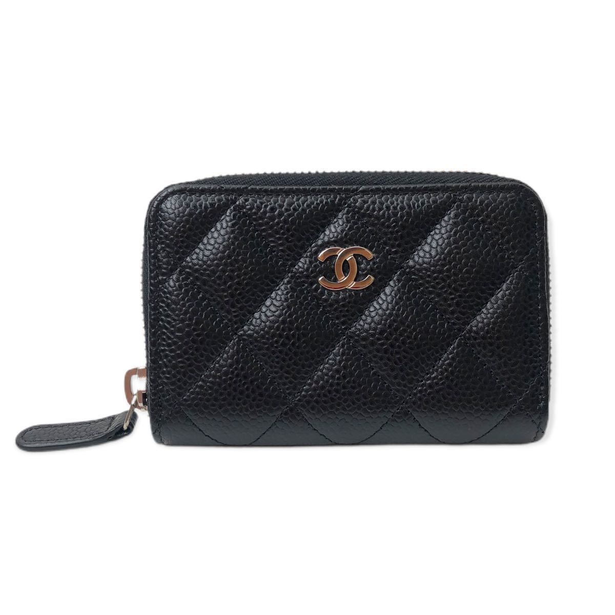 CHANEL シャネル コインケース 財布 マトラッセ ココマーク ブラック