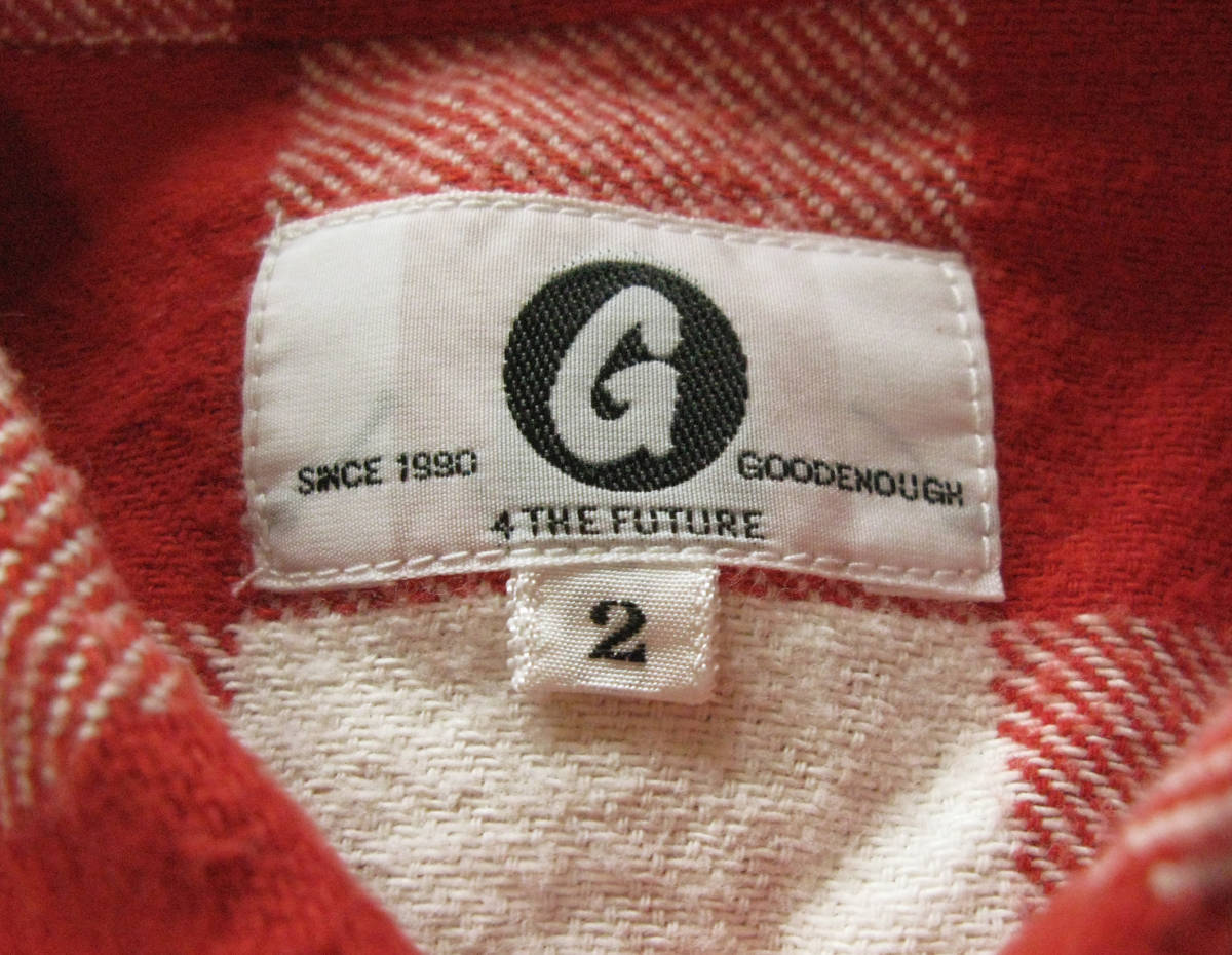 GOODENOUGE グッドイナフ：格子柄 ネルシャツ 2 （ 長袖シャツ 秋冬 チェック GOODENOUGE Flannel shirt 2 _画像6