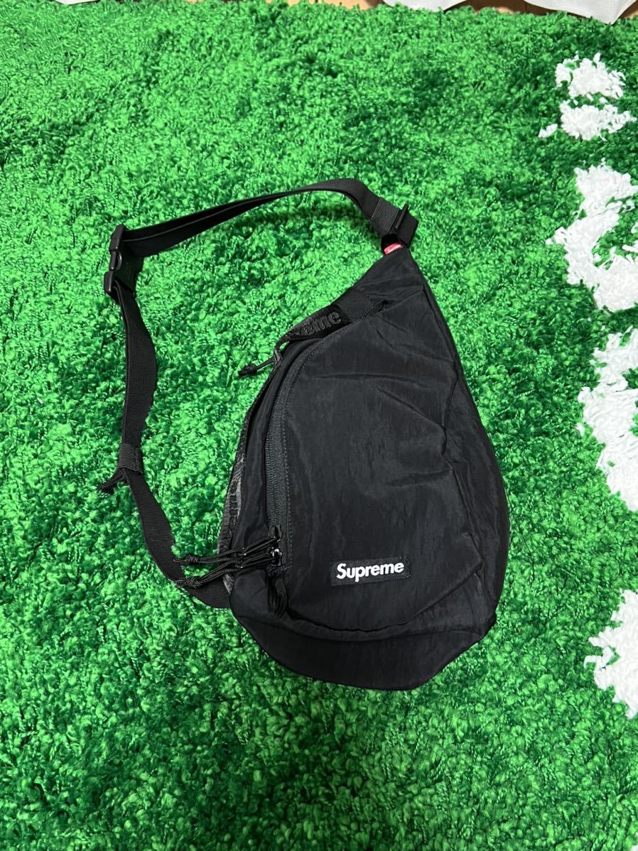 中古 美品 Supreme Sling Bag black Box Logo シュプリーム スリング