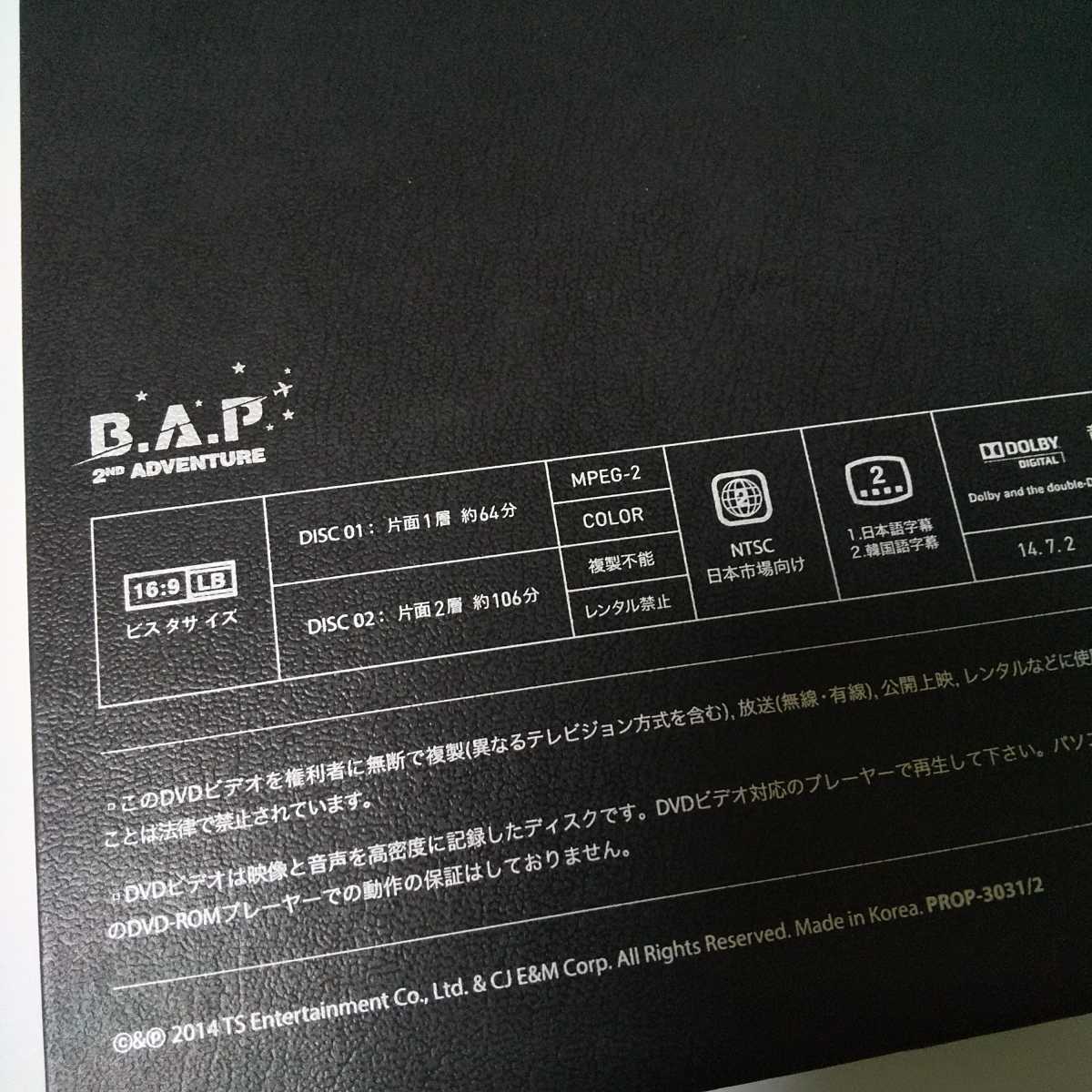 【廃盤】B.A.P 2枚組DVD+写真集【日本盤】2nd ADVENTURE～デヒョン ヨンジェ ヨングク_画像9