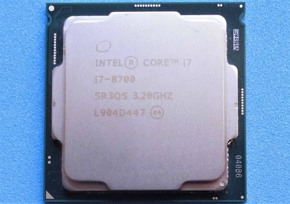INTEL CPU 　第8世代　Core i7-8700 　3.20GHz～4.60GHz　 6コア/12スレッド　SR3QS　　FCLGA1151 　中古動作確認済み Core i7