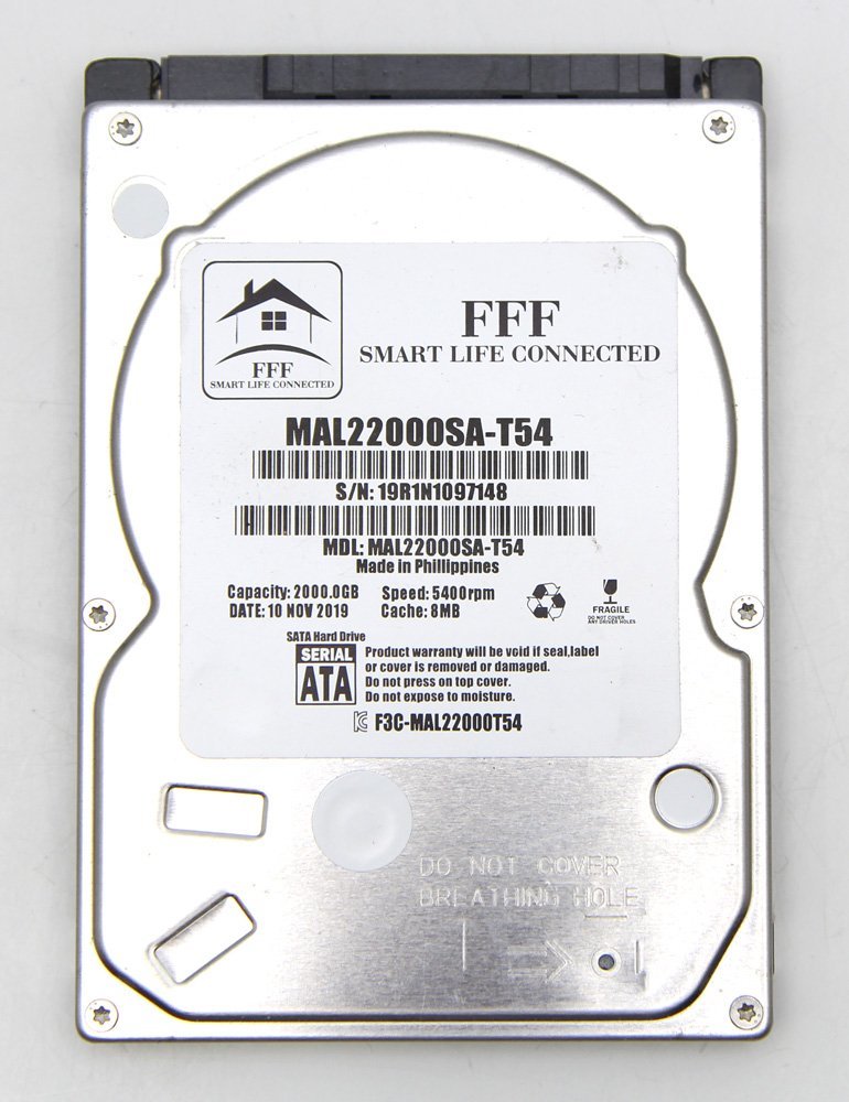 【中古】FFFスマートライフコネクテッド　HDD　2.5インチ　2TB　MAL22000SA-T54_画像1