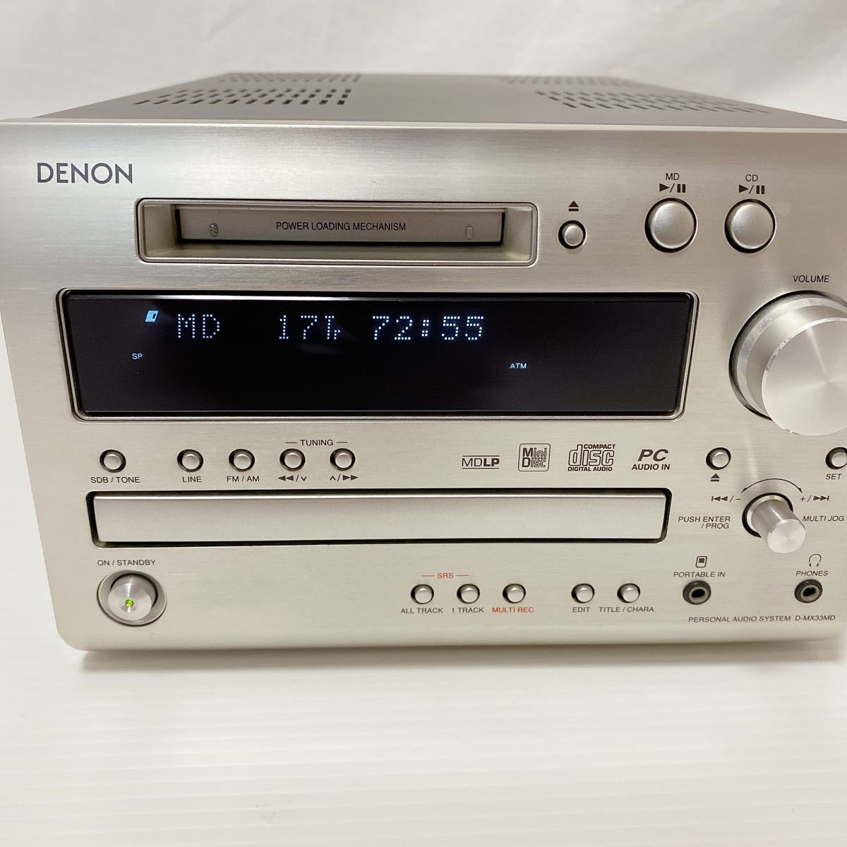 （訳有り）DENON デノン　CD/MDコンポ D-MX33MD