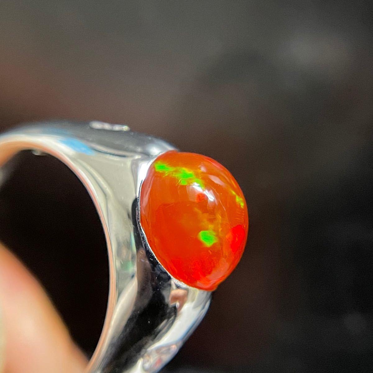 PT900ファイアオパールリング1.972ct 天然-