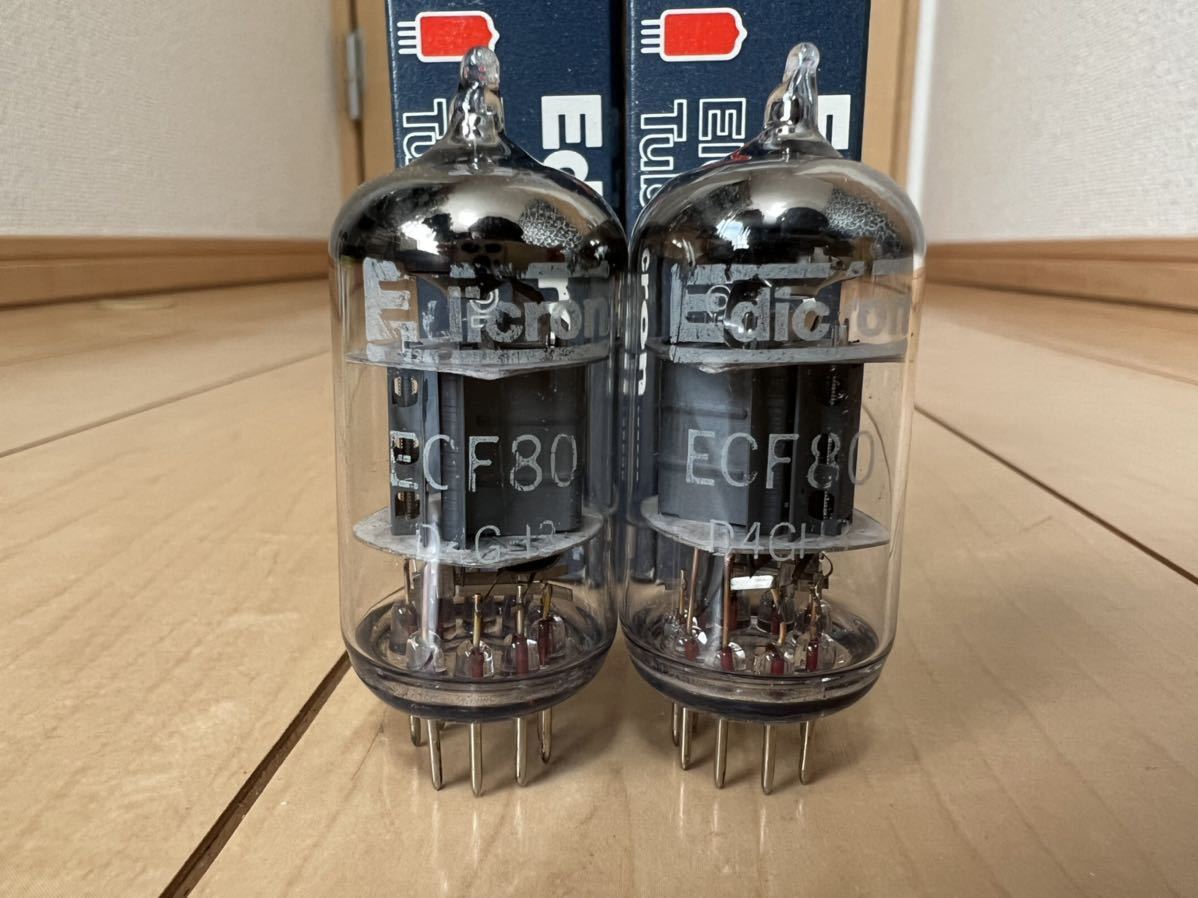 ECF80 6BL8 未使用品 2本 試験済み 真空管 EDICRON England_画像4