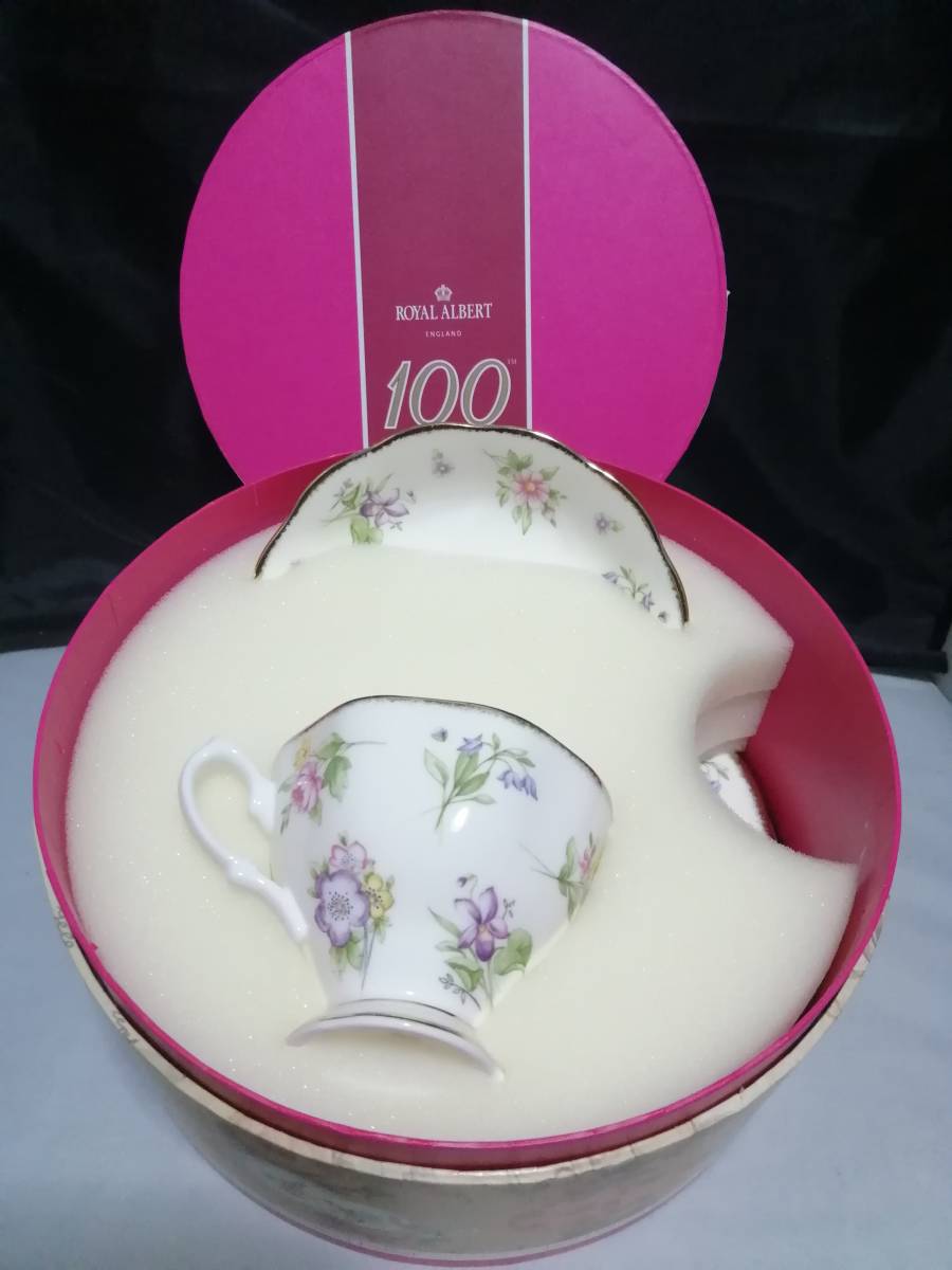 新品未使用◇自宅保管 ロイヤルアルバート Spring Meadow 1920 100周年 カップ＆ソーサー コーヒー ROYAL ALBERT