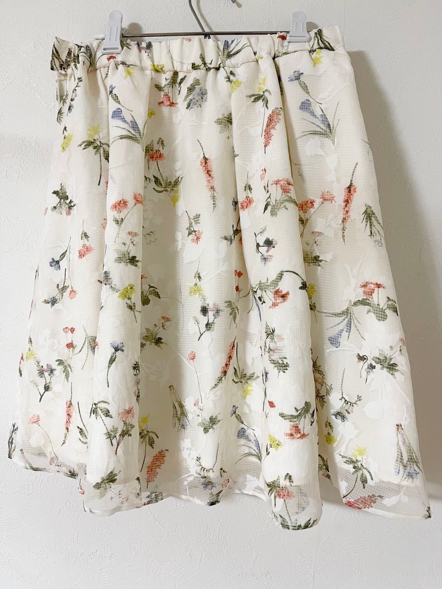 ウィルセレクション(WILLSELECTION)清楚系ボタニカル柄ひざ丈 ウィルセレクション(WILLSELECTION)清楚系ボタニカル柄ひざ丈