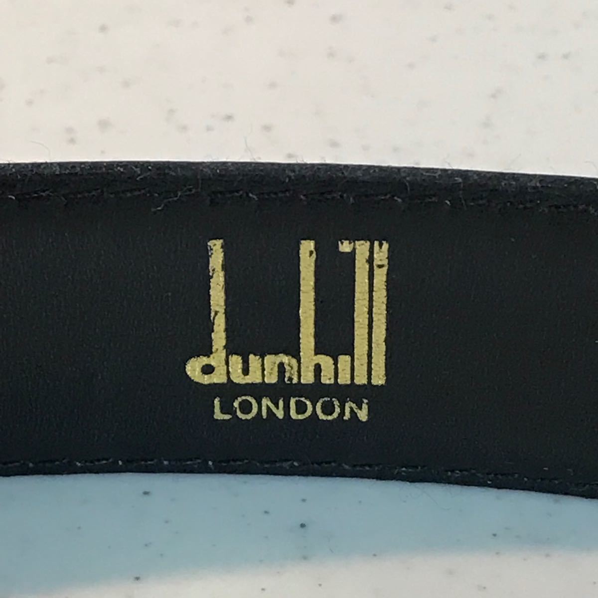 《美品》dunhill dロゴデザイン レザーベルト ゴールド