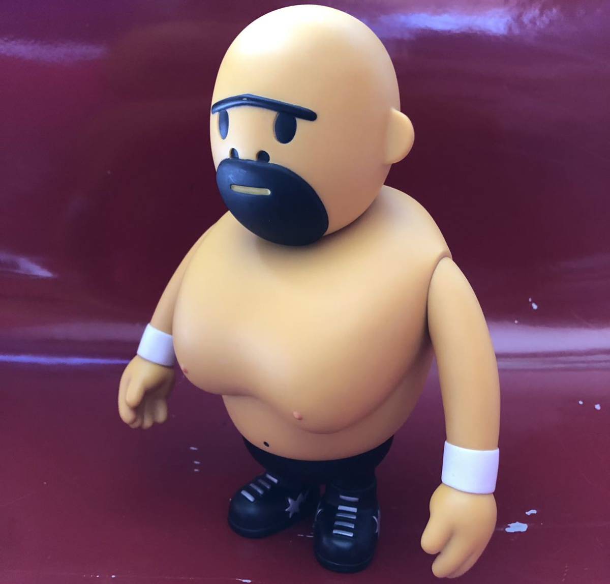 {APE × New Japan Professional Wrestling } ultra rare figure Ape NIGO designer's toy Professional Wrestling combative sports reverse side . series Mylo . wistaria .. Vintage toy 