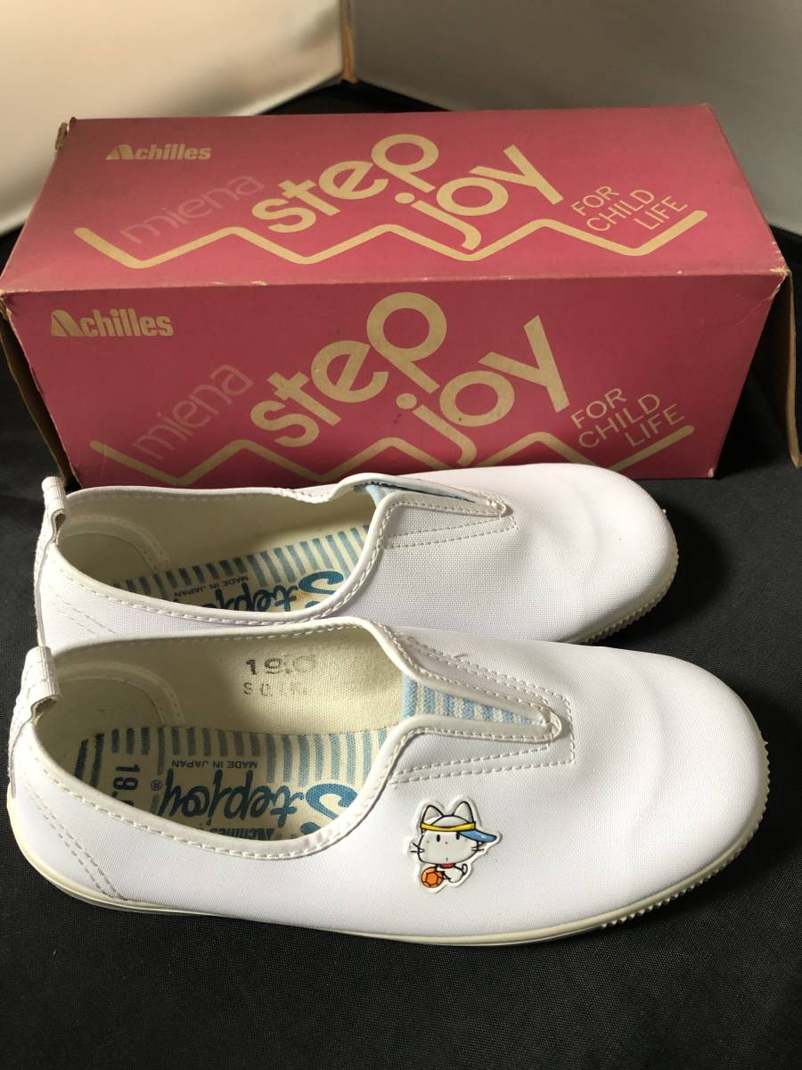  warehouse .Achillesmi-na step Joy ACF 9100 white Achilles size 19.0EE retro miena step joy rare 