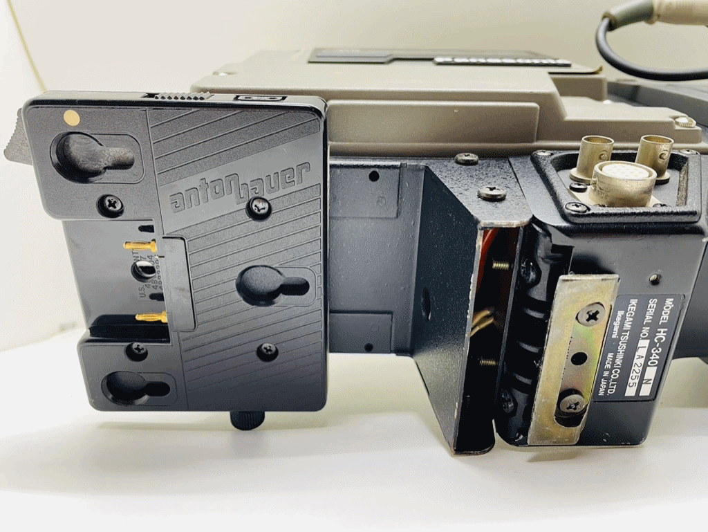 IKEGAMI HC-340 + VF15-27 Viewfinder + Audio Technica MC-10, Panasonic AU-410 MKII, Anton Bauer QR-GOLDプロフェッショナル放送カメラ 4