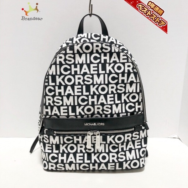マイケルコース MICHAEL KORS リュックサック - ジャガード×レザー 黒 ...
