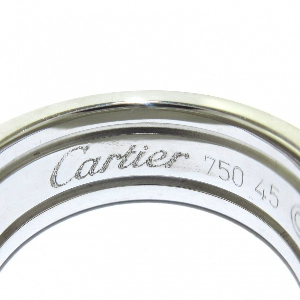 磨き済み■ カルティエ Cartier リング 45 C2 K18WG×ダイヤモンド 8Pダイヤ 美品 アクセサリー（指）_画像5