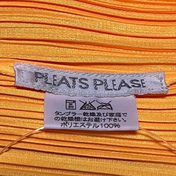 プリーツプリーズ PLEATS PLEASE 長袖カットソー サイズ3 L - オレンジ