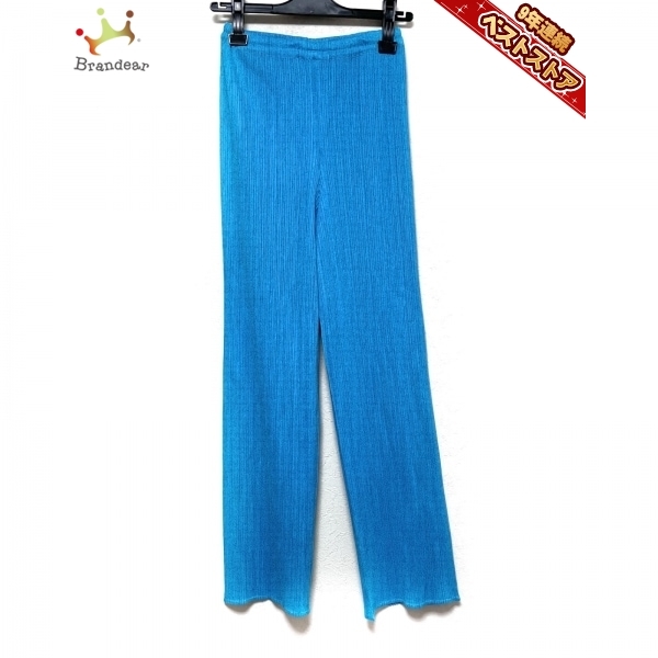 プリーツプリーズ PLEATS PLEASE パンツ サイズ1 S ブルー レディース