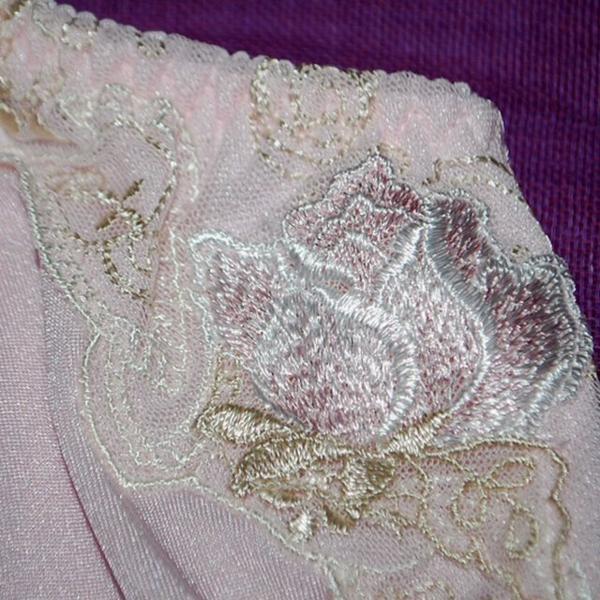  unused E75L production front nursing one touch open brilliant rose embroidery bla& shorts maternity lame pink 