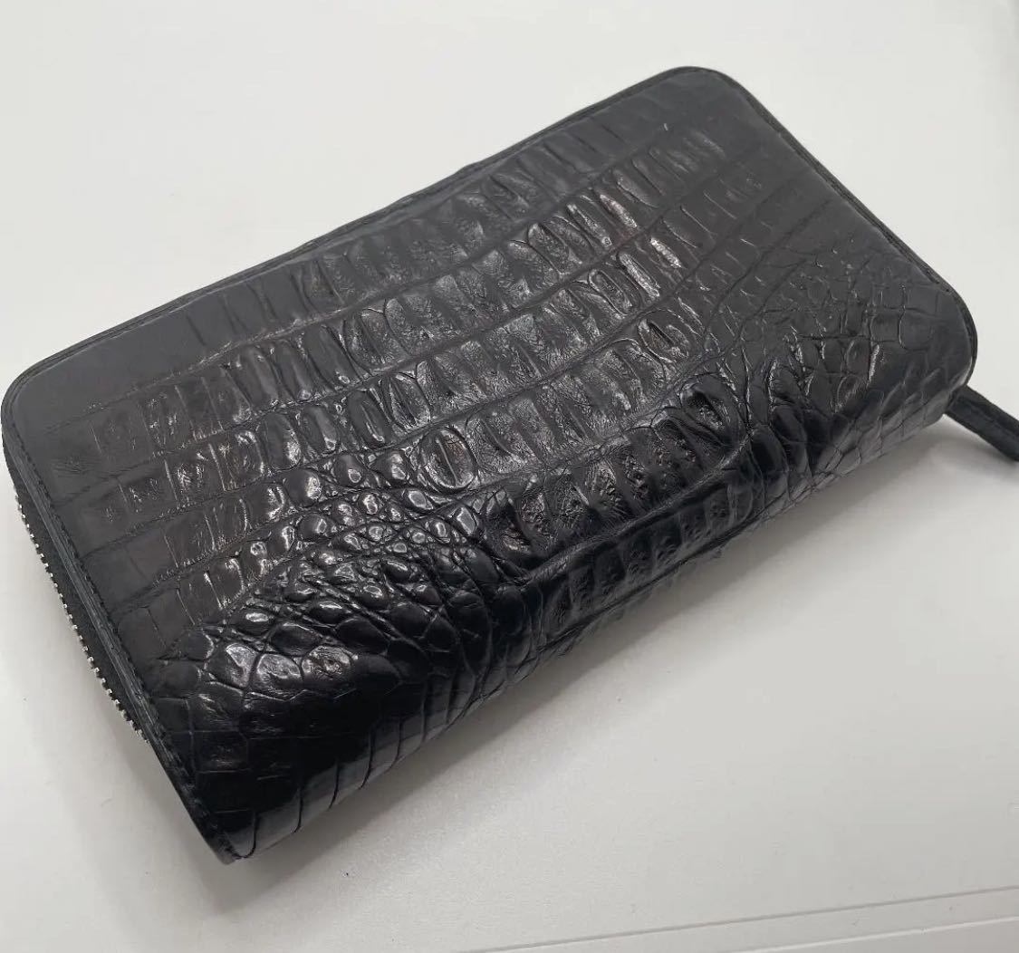 GODANE ゴダン 長財布 ダブルファスナー クロコダイル カイマン 本革