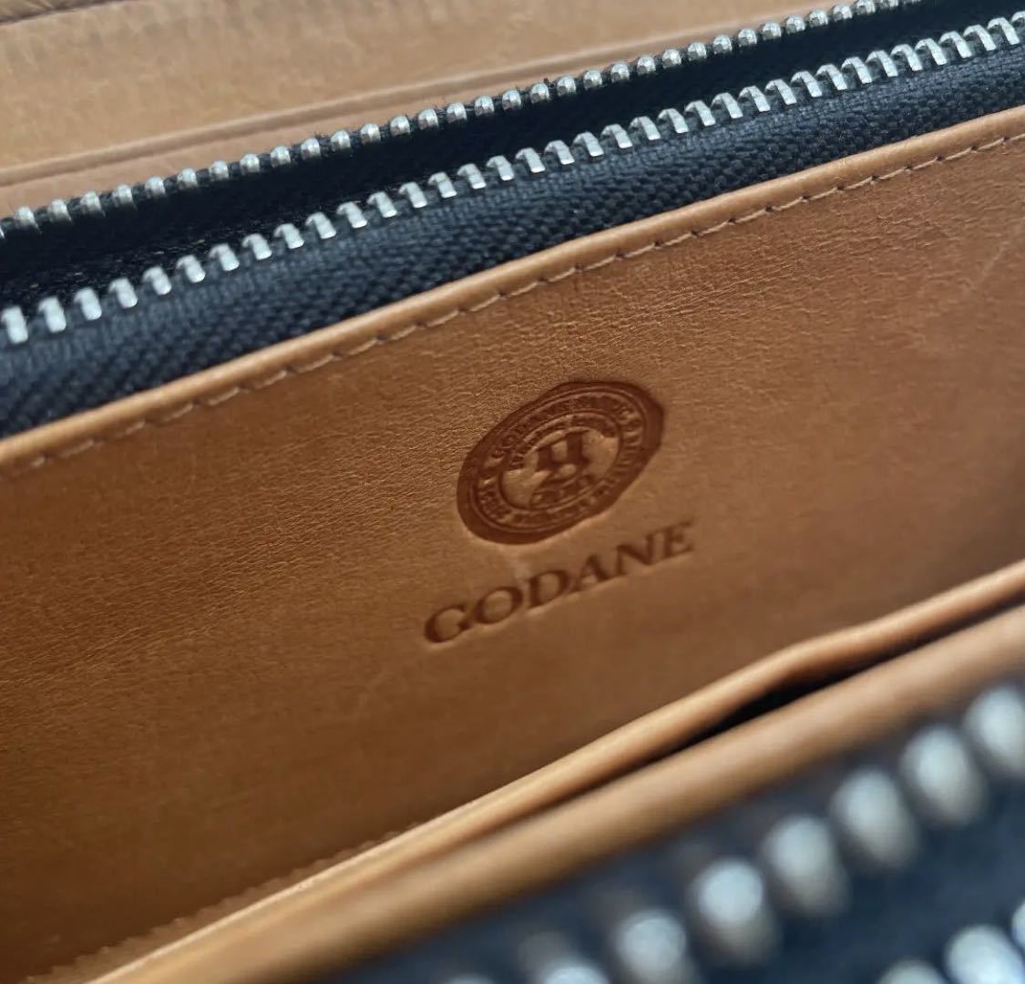 GODANE ゴダン 長財布 ダブルファスナー クロコダイル カイマン 本革
