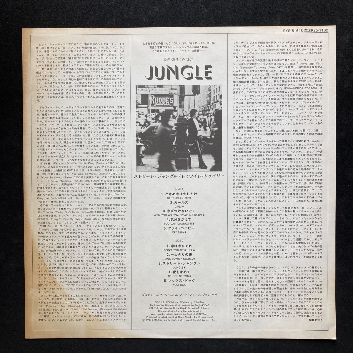 LP DWIGHT TWILLEY / JUNGLE [プロモ盤]_画像7