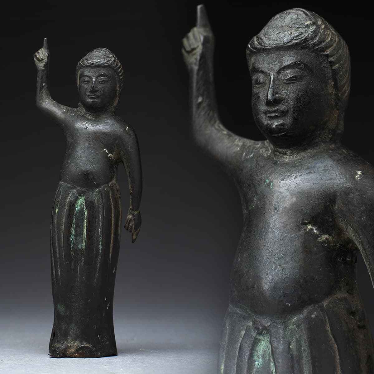 中国古董,古銅釋迦牟尼坐像,高11.5cm,重1100克,仏教美術 2022公式