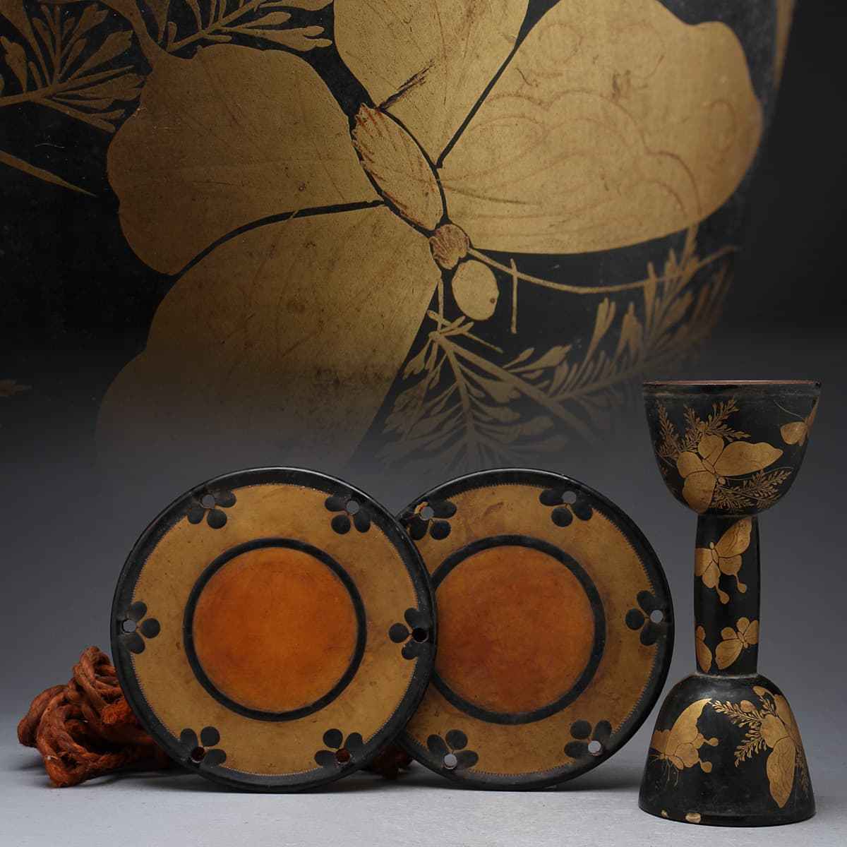 最終値下げ 鼓の胴 格安新品 ※最終値下げ 桜蒔絵 胴 小鼓 和楽器