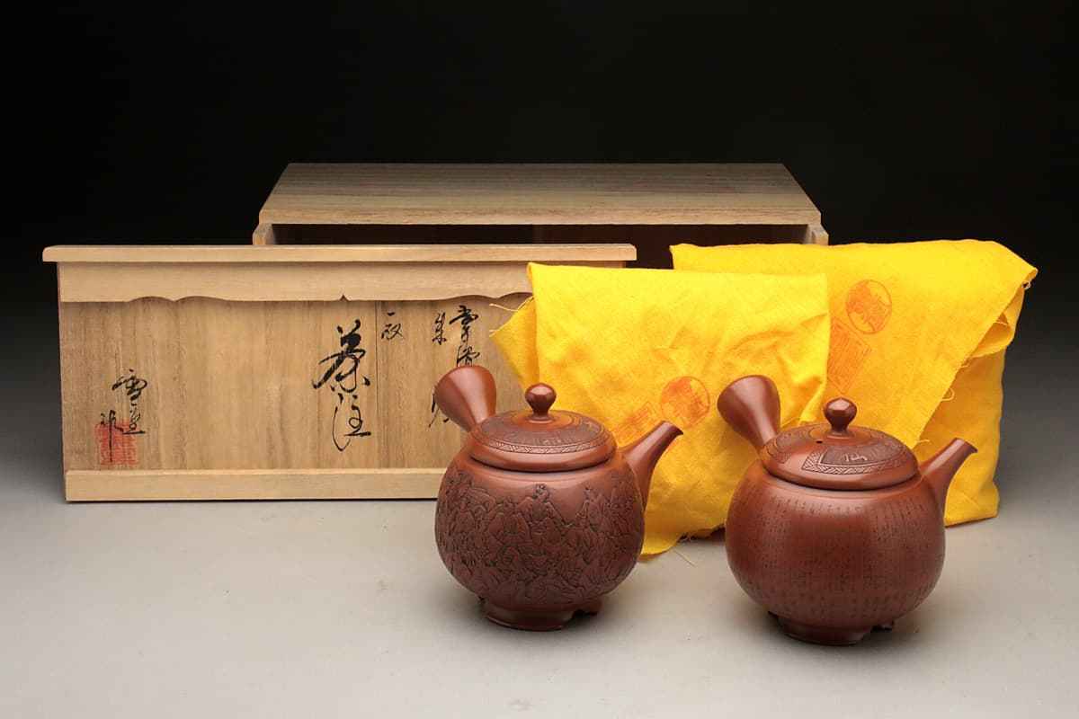 アンティーク 常滑焼 江川 土 Yahoo!オークション - EB772 【名工 吉川雪堂/壺堂 合作】常滑焼