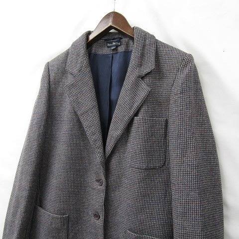 Vintage size 12 XL~ Hunters Run tweed tailored jacket blaser gray series wool lady's old clothes Vintage 1MA0322